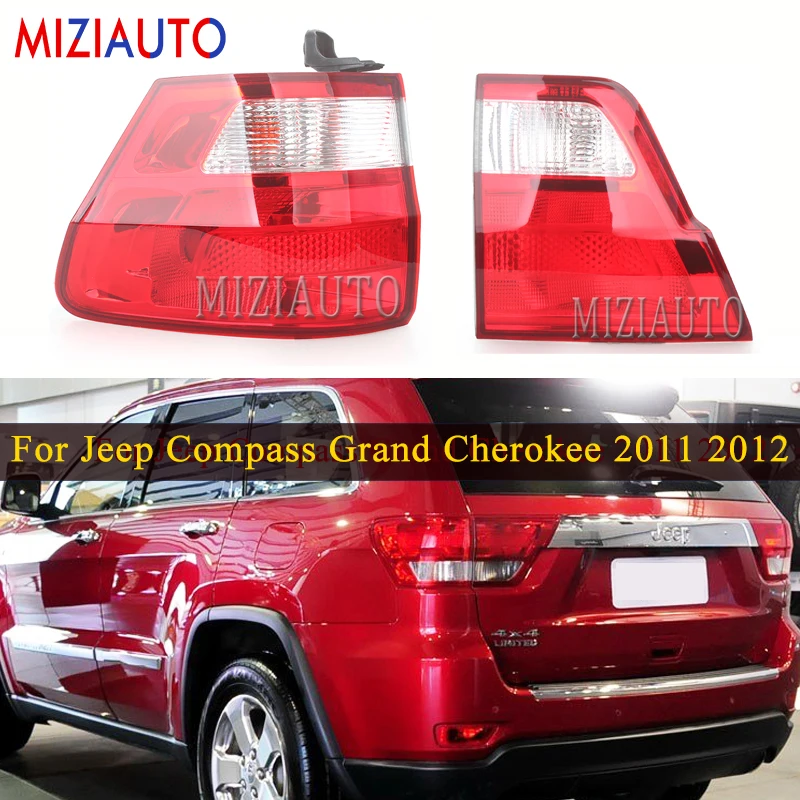 

MIZIAUTO Inner/Outer Tail Light For Jeep Compass Grand Cherokee 2011 2012 Rear Stop Turn Signal Light Tail Brake Lamp