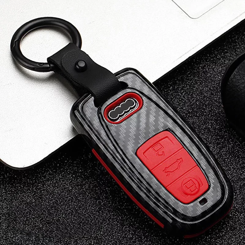 Car styling Accessories for Audi A6 RS4 S5 A3 Q3 Q5 S3 A4 Q7 A5 TT 2018 key bag cover ABS decoration protection Key Case for car