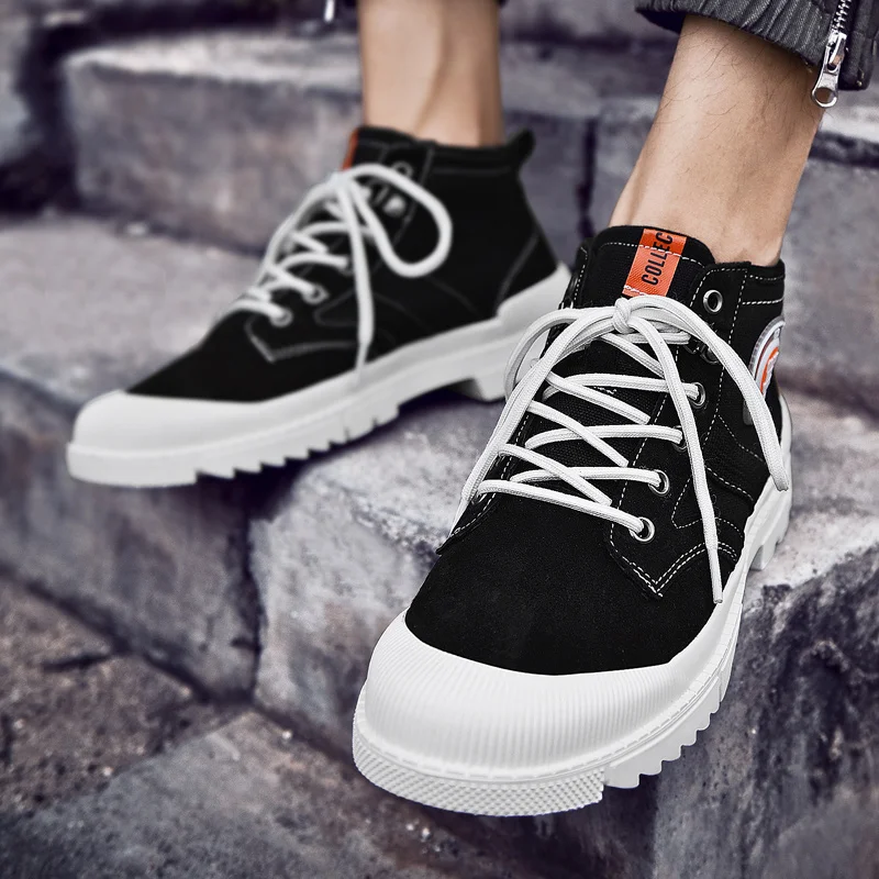 

Men Casual Shoes Spring and autumn Fly Weaving Shoes Comfortable High Quality Breathable Footwear For Male Damping Martin boots