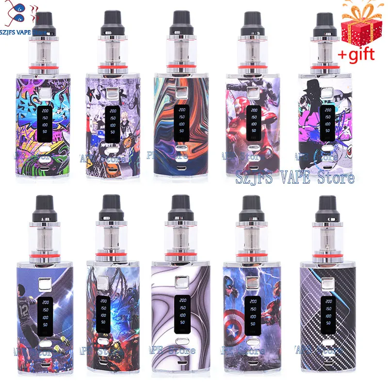 

electronic cigarette Mod box Vape Kit DR200W 2 50w-200w with 4400mah build-in 3.0ohm batteries 0.3ohm Vaper Tank Vape steam kit