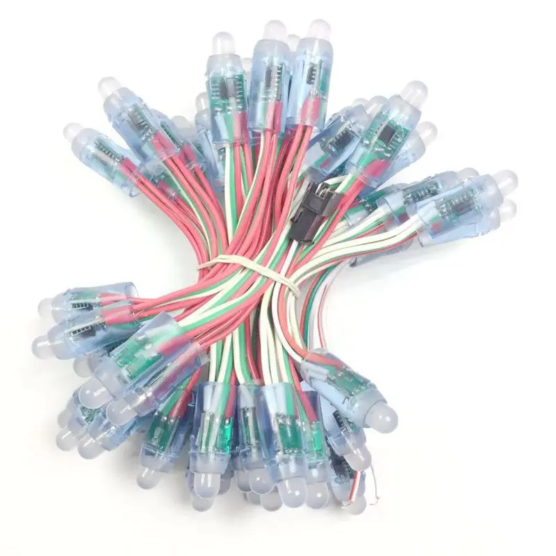 1000pcs 12mm WS2811 Full Color LED Pixel Light Module DC 5V input IP68 waterproof RGB color 2811 IC Digital LED christmas Light