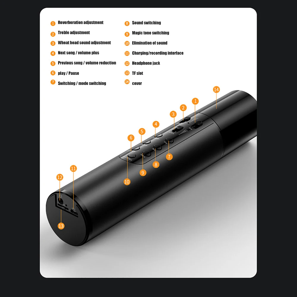Портативный Bluetooth микрофон караоке микрофон беспроводной динамик для прямой трансляции Vlog ручной динамический микрофон двойной динамик