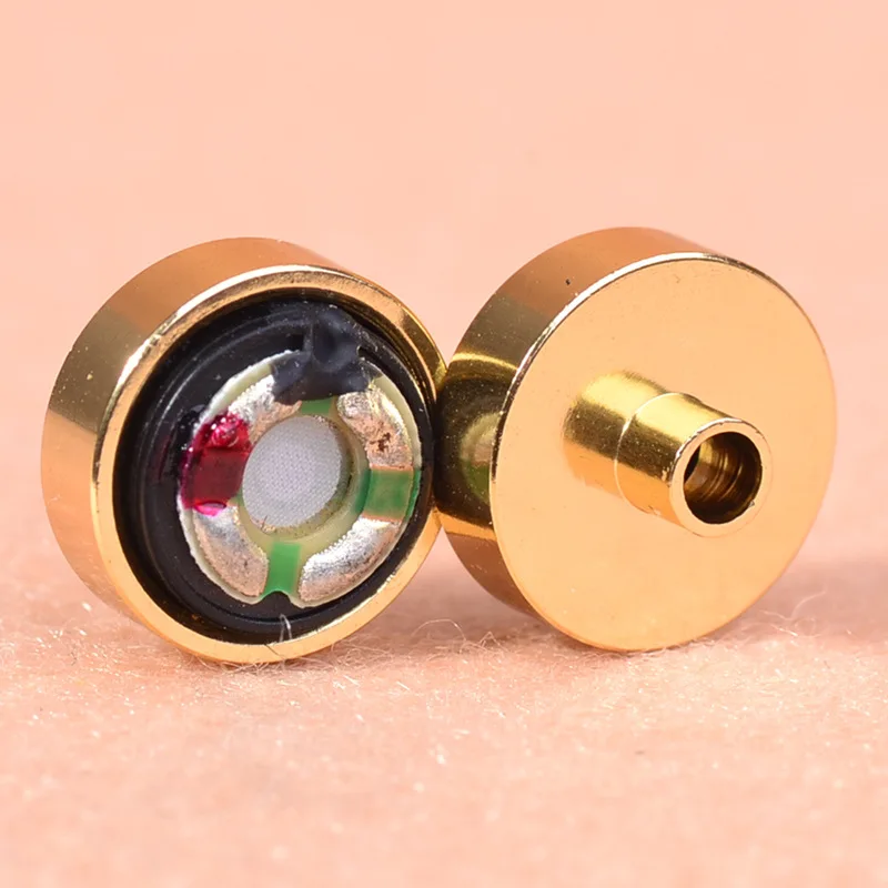 MACGARSEN 10pcs 10mm DIY headset Accessories Subwoofer Headphone Replacement Golden Speaker Unit Headphone Repair Horn Upgrade
