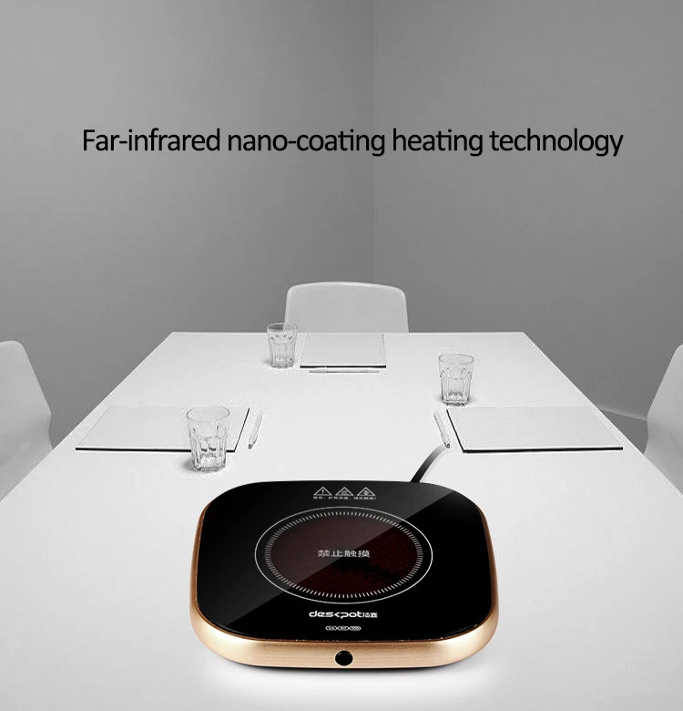 Description Picture 2 of item300W Cup Heater Mug Warmer 100°C Hot Tea Makers Electric Stove 3 Gear Temperature Warmer Coaster Heater for Coffee Heating Pad