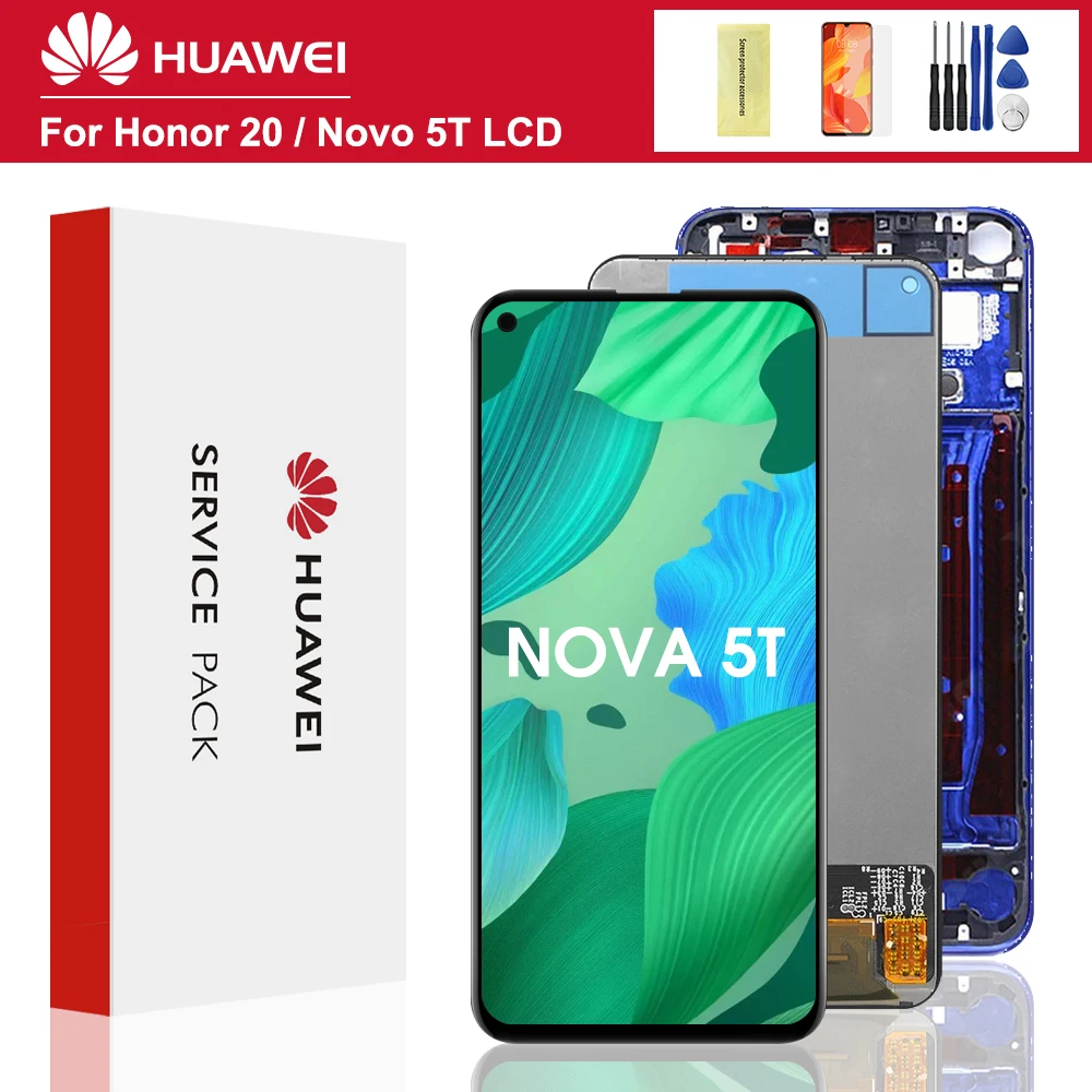 ЖК-экран 6 26 дюйма для Huawei Nova 5T YAL-L21 L61A L71A с сенсорным дисплеем дигитайзером замена
