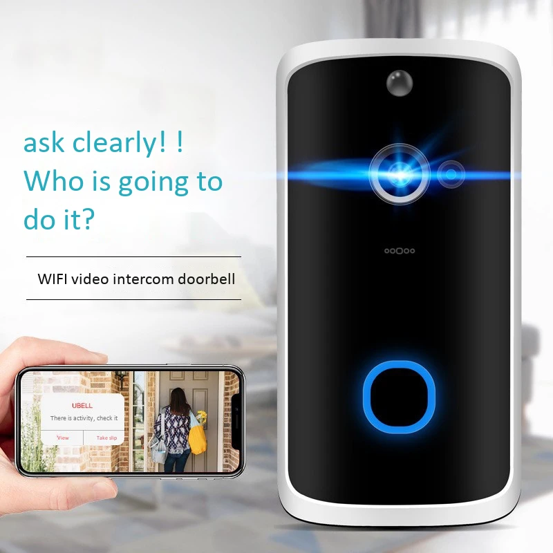 Wifi Security Doorbell Smart Hd 720P Visual Intercom Recording Video Door Phone Remote Home Monitoring Night-Vision
