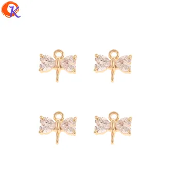 

Cordial Design 50Pcs 6*7MM Jewelry Accessories/Hand Made/CZ Jewelry Connectors/Genuine Gold Plating/DIY Making/Earring Findings