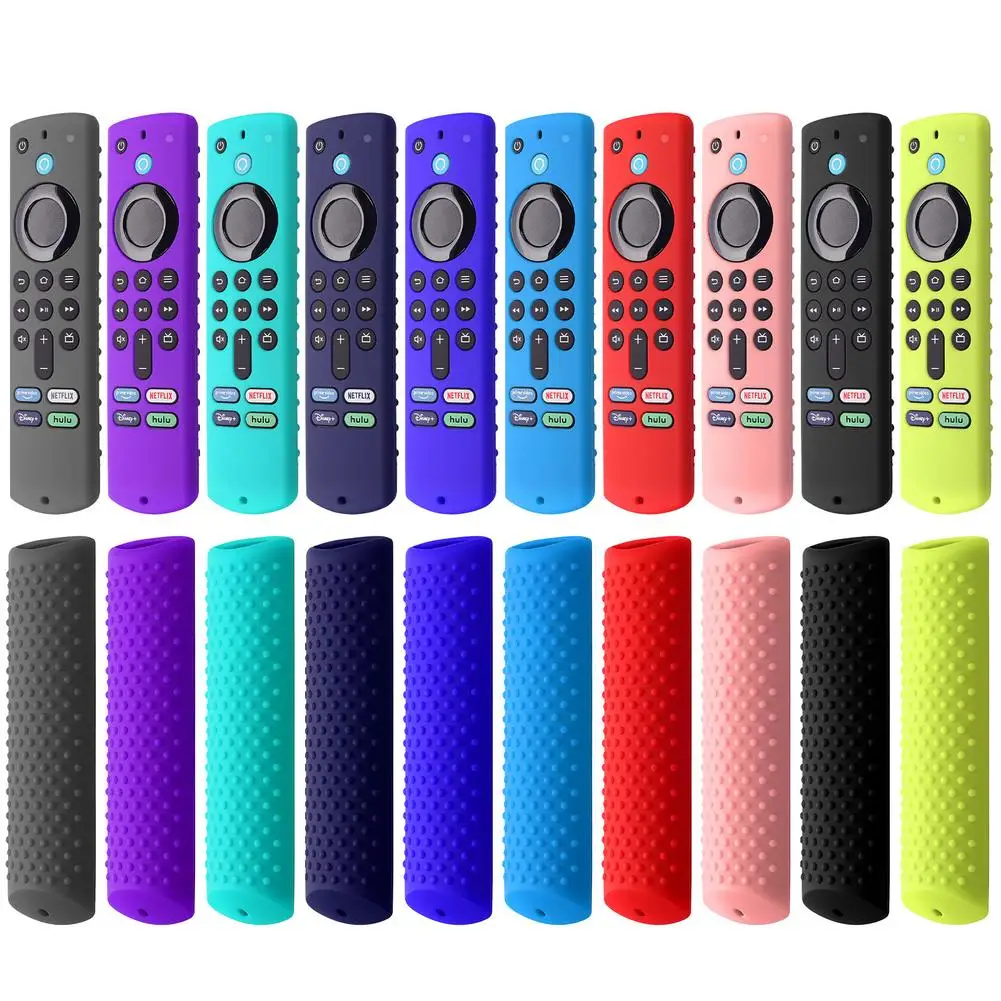 For Fire TV Stick 4k Max Smart TV Remote Control Silicone Shockproof Replacement Case With Lanyard Silicone Remote Case