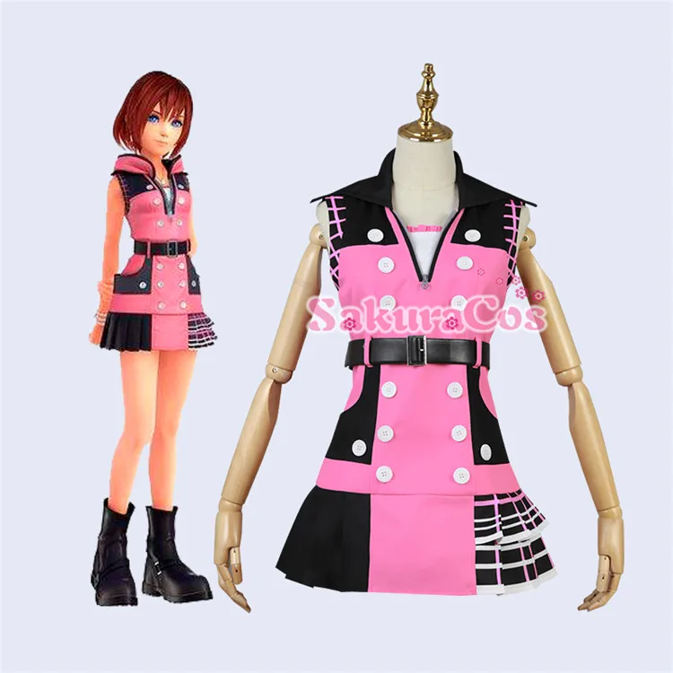 Kairi/костюм для косплея; Униформа на Хэллоуин; платье+ пояс S-XL
