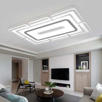 

LED Ultra-thin ceiling lamp 1.2 m rectangular Sky City living room lamp modern simple master bedroom corridor lamp