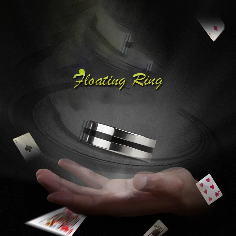 

1Set Fashion Novel Magic Tricks Toys Creative Floating Finger Ring Practical Jokes Street Magic Props Poker Ring Sets