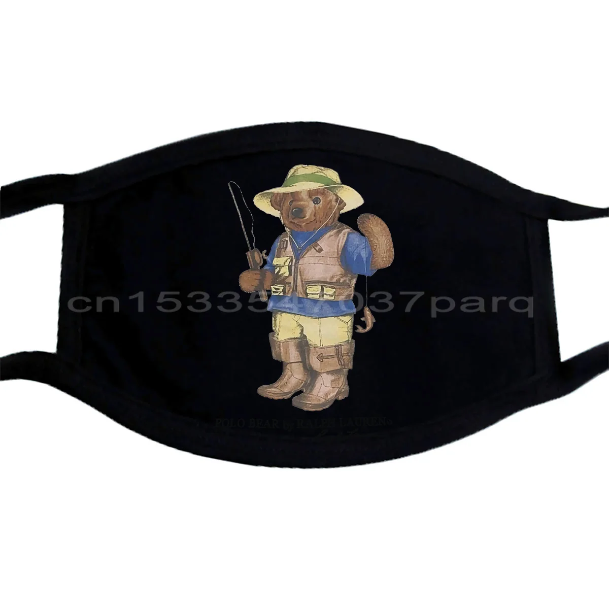 New 123Ralph 123Lauren Masks Bear Logo Fishing Cotton Short Sleeve S to XXL Cartoon Mask men Unisex Fashion | Аксессуары для