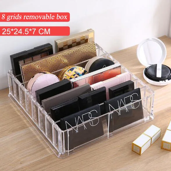 

New Plastic Clear PS Make Up Organizer Cosmetic Storage Box Makeup Holder Display for Foundation boxes Compact Powder Boxes