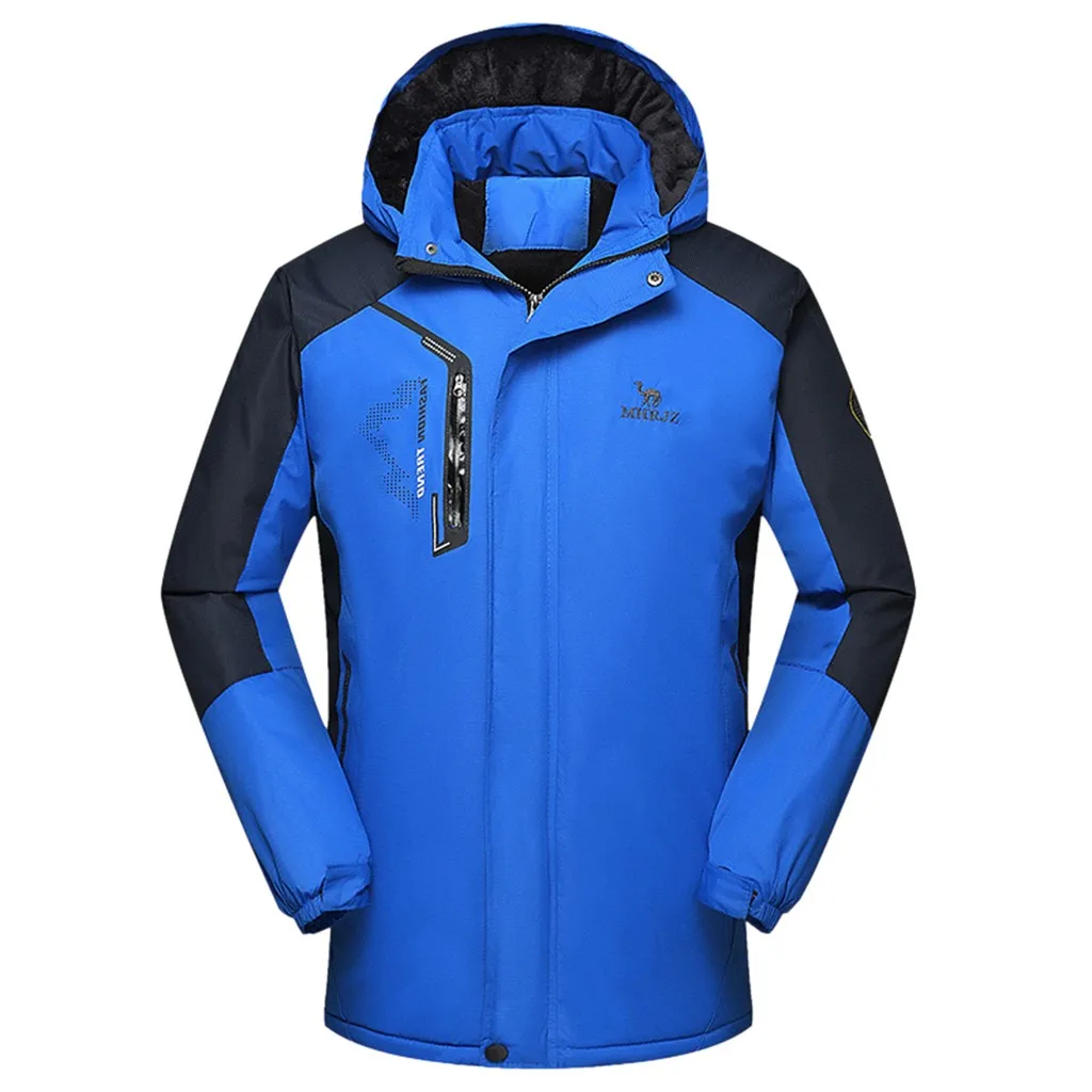Модные мужские куртки; сезон осень-зима; спортивная уличная ветровка; толстая теплая куртка; пальто; куртка для улицы; зимняя уличная одежда - Цвет: Синий