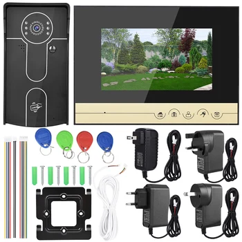 

7 inch 5V/1A HD Doorbell Camera Visual Video Intercom Door Phone System House RFID ID Card EU Plug, US Plug, UK Plug, AU Plug EU