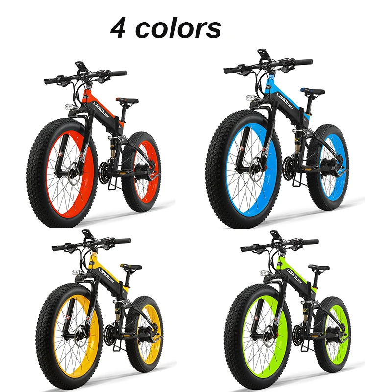 Ce Certificate Long Cycling Rangefolding Ebike 26inch Fat Tire Mountain Bike 48V Bicycle Electric Bike 1000W Powerful Cheap