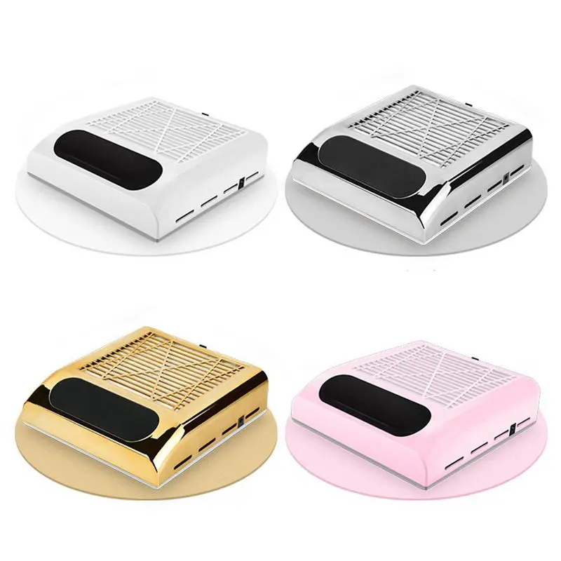 60W Powerful Nail Dust Suction Collector  Vacuum Cleaner Professional manicure machine with 2 Dust Bag Nail Art Salon Equipment