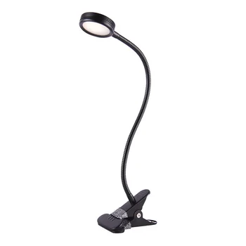

Computers Dormitory USB Charging Clip On Light Flexible Gooseneck Desk Lamp Led Study Room Color Changeable Headboard Home