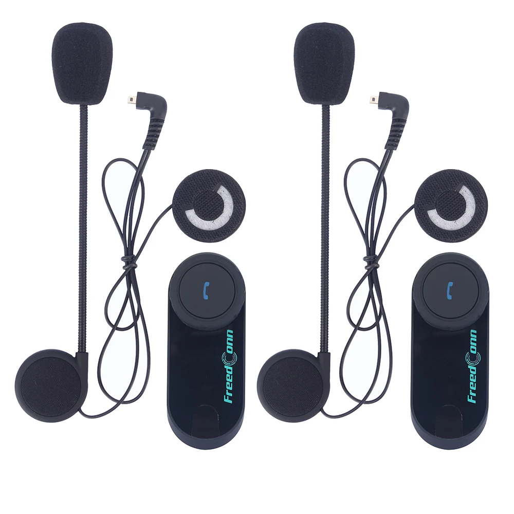 2 шт. FreedConn мотоцикл домофон Bluetooth шлем гарнитура T-COM OS FM 2 всадника BT переговорные Intercomunicador - Цвет: 2 hard microphone