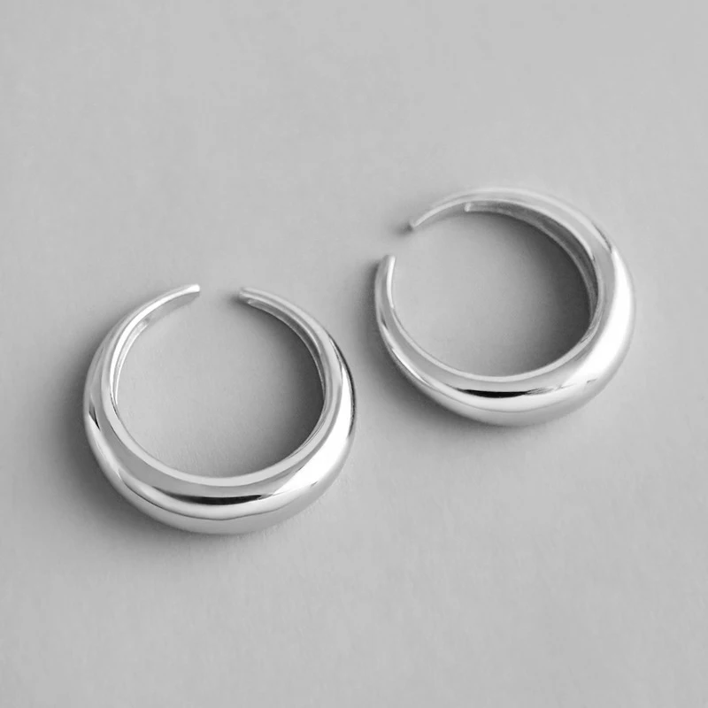 Модное женское кольцо из стерлингового серебра S925 пробы, простое геометрическое изогнутое глянцевое женское кольцо, темпераментное серебряное ювелирное изделие, подарок