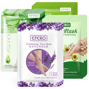 

4Pair Feet Peeling Mask Renewal Mask Exfoliating Foot Mask Remove Dead Skin Cuticles Heel Foot Socks for Pedicure Whitening Care