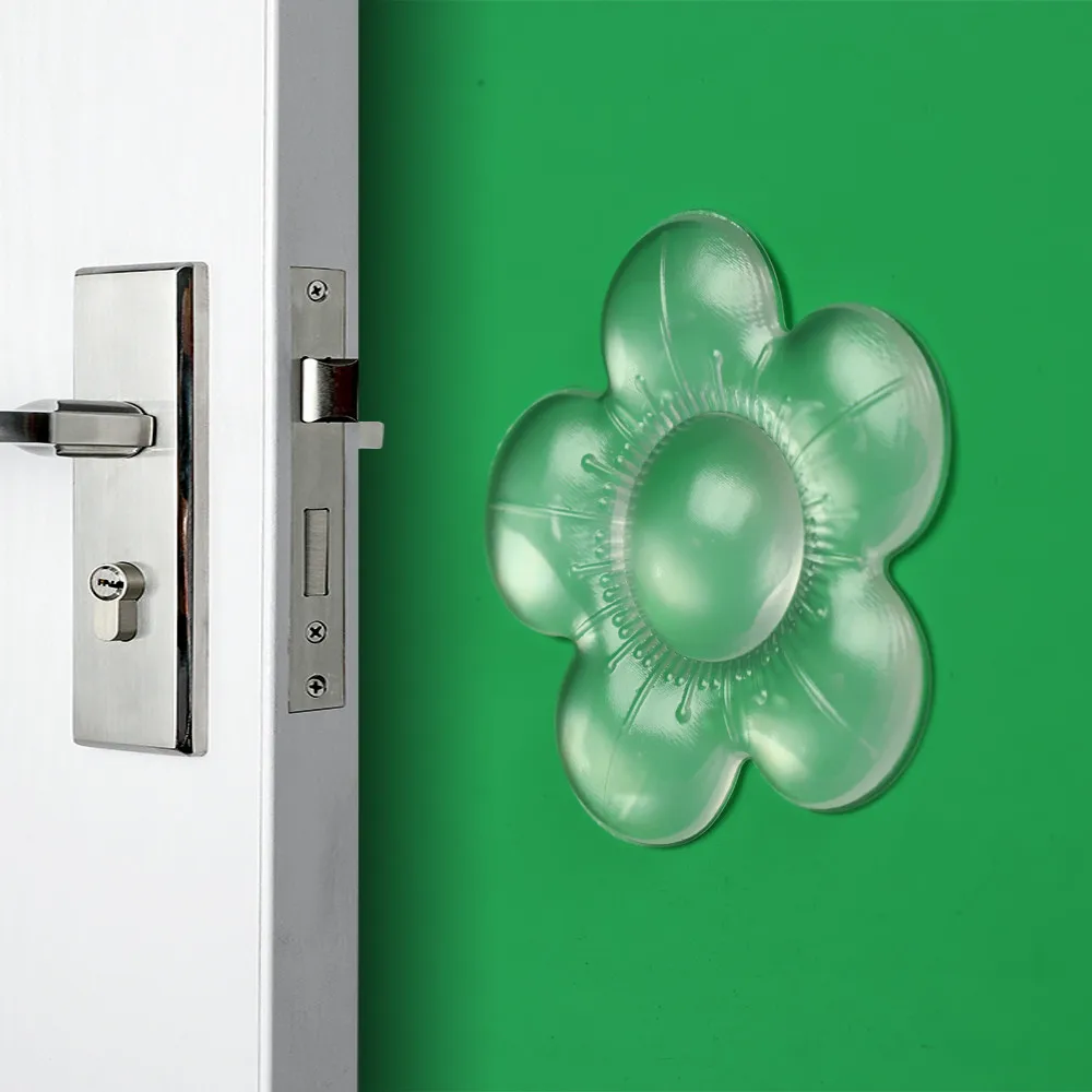 Amortisseurs de sécurité poignée de porte pare-chocs muets butées de porte Protection murale sécurité PU étanche protecteurs muraux transparents ► Photo 2/6