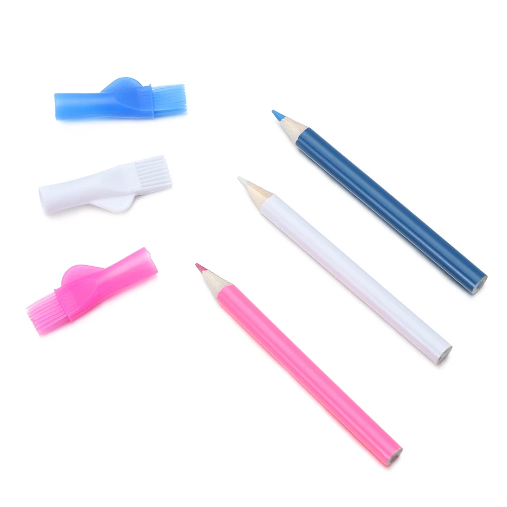 10Pcs/set Tailor Chalk Pencils with Brush For Dressmaker Sewing Fabric  Craft Pens 10 Pieces 