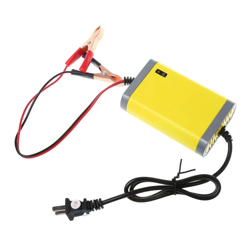 12V 2A Автомобиль Мотоцикл Смарт автоматический Батарея Зарядное устройство сопровождающий при непрерывной зарядке малым током светодиодный индикатор вилка стандарта ЕС/США