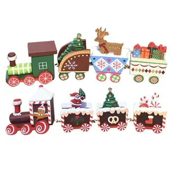 

Vintage Christmas Wood Train Toy Hot Selling Delicate Durable Fashionable Christmas Decoration Ornament Festival Home Decor
