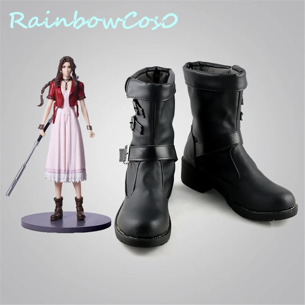 

RainbowCos0 Cosplay Shoes Final Fantasy VII FF7 Aerith Gainsborough Boots Game Anime Halloween