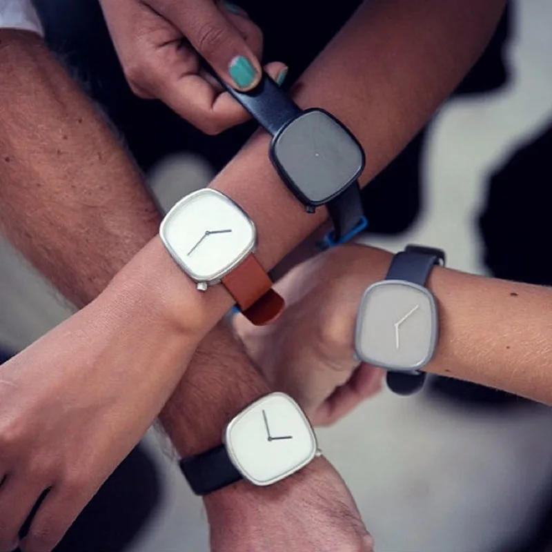 2022 Dating casual fashion minimalist quartz Vintage leather bracelet male watch female watch corelogio masculino reluple watch
