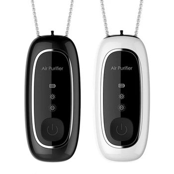 

EAS-2PCS Personal Wearable Air Purifier Necklace Mini Portable Air Freshener Ionizer Negative Ion Generator Low Noise
