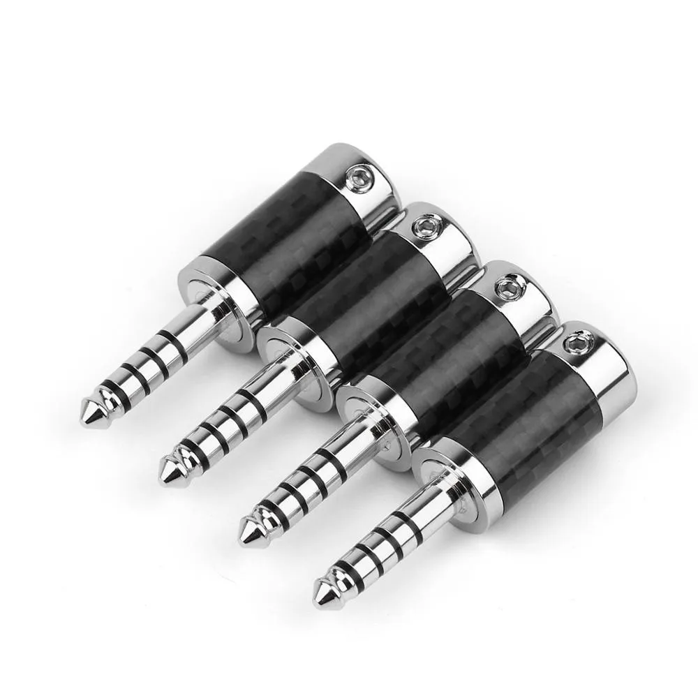 10PCS 4.4mm 5 Pole Male Earphone Audio Plug For NW-WM1ZA Headset Rhodium/Gold Plated Audio Jack Wire Connector DIY Adapter