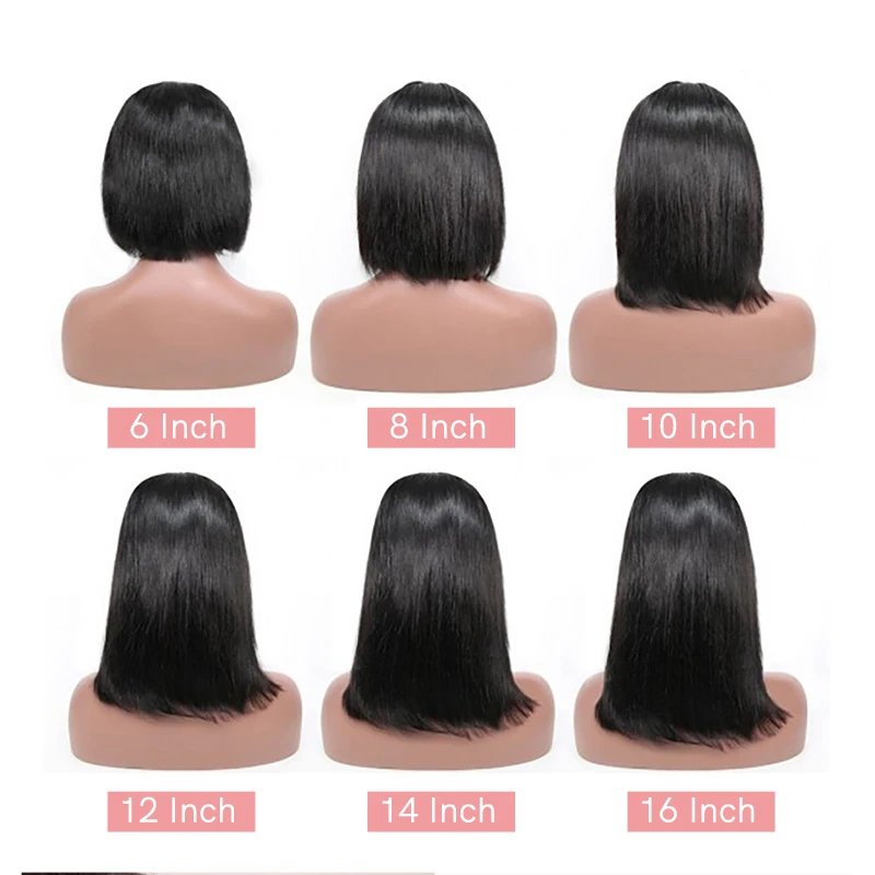 Addbeauty бразильские прямые короткие парики для Боба L Part кружевные передние