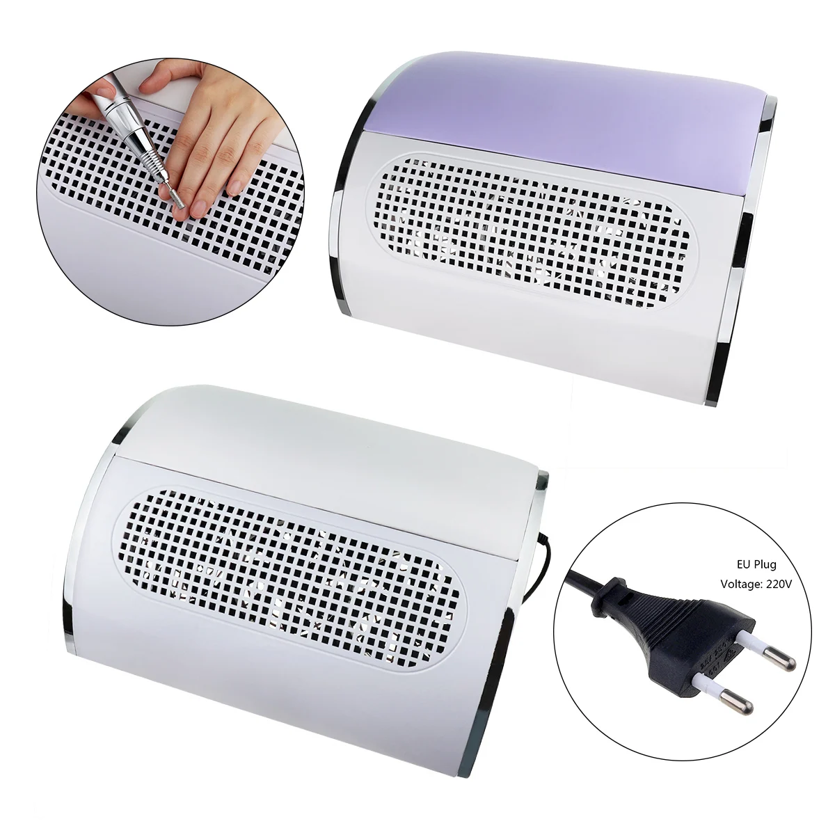 

40W Nail Dust Remover UV Gel Polish Vacuum Cleaner Manicure Strong 3 Fan Leather Nail Machine