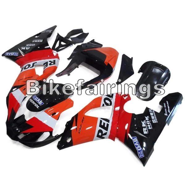 As Picture Shown Черный, красный, оранжевый корпус Repsol для Yamaha 2000 2001 YZF1000 R1 корпус, пластиковая панель, комплект обтекателей, корпус, работа - Цвет: As Picture Shown
