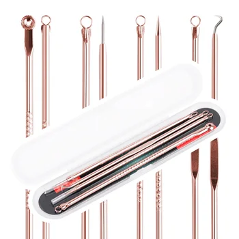 

4 Pcs Stainless Steel Blackhead Remover Tool Kit Blackhead Acne Comedone Pimple Blemish Extractor Black Dots Cleaner Beauty Tool