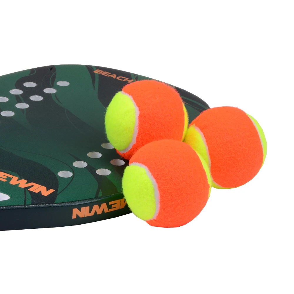 Elastic Rubber Orange Yellow Beach Tennis Balls with Bag Portable Large Capacity Sports Backpack Set for Training Competition