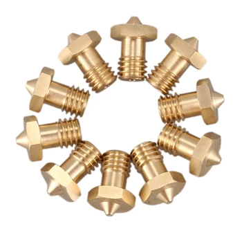 

0.4mm Full Metal J-Head Print Nozzle Dedicated Brass Nozzle, Suitable For 1.75mm Consumables 3D Printer Nozzle (10 Pack)