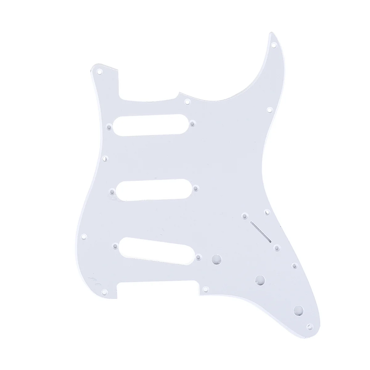 Musiclily Pro 11-Hole 62 Винтажный стиль SSS Strat гитара Накладка для американского Stratocaster 62, 1Ply белый