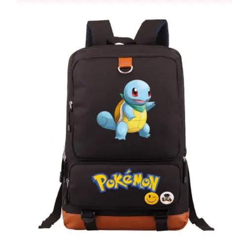Мультфильм Squirtle Аниме Покемон чармандер мальчик девочка школьная сумка для женщин рюкзак для подростков школьные сумки холст студенческий рюкзак для ноутбука - Цвет: as pictures