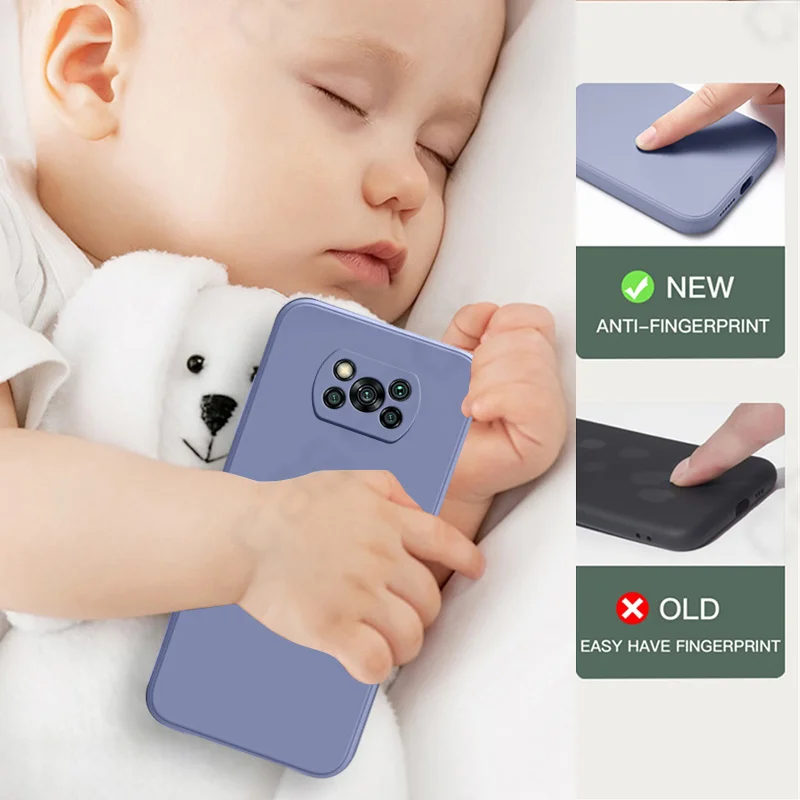 Poco X3 M3 F3 Pro Case New Square Liquid Silicone Soft Thin Cover Funda For Xiaomi Redmi note 10 Pro 4G 5G mi 11 10T 10S 11i