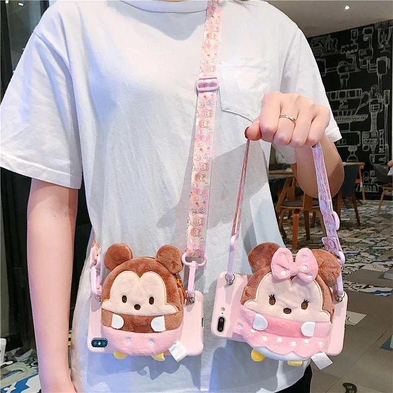 

Ainike Cute Cartoon Wallet Coin Card Purse Soft TPU Phone Case For Samsung Galaxy Note5 J2Pro J4 J6 J310 J530 J7Prime With Strap