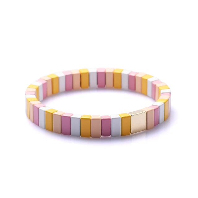 Enamel Tila Tile Bracelet Bead Set  Metal Tila Tile Bracelet Bead Set -  Wholesale - Aliexpress