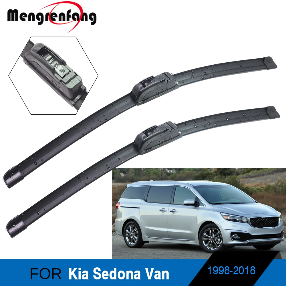 Щетки стеклоочистителя для автомобиля Kia Sedona Van мягкие резиновые щетки J Hook Arms Styling