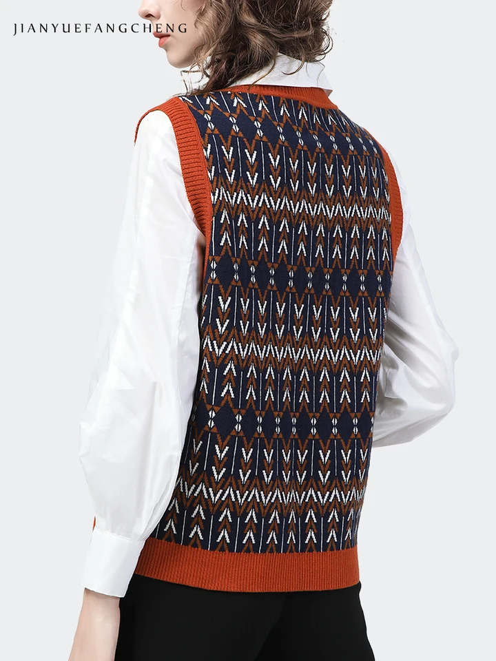 ZUEVI Pull Classique à Col En V Pour Femme - Pull En Tricot Sans