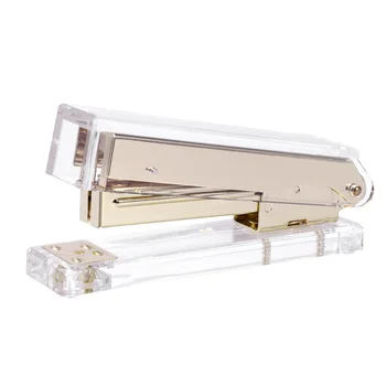 

Acrylic Gold Desktop Staplers Classic Modern Design to Brighten Up Your Desk Elegant Office Desk Accessory