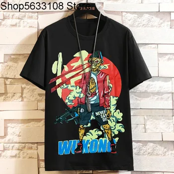 

Big Size Men's Wear Plus Fat plus Round Neck Loose Slim T Shirt Fat Brother Short Sleeve Shirt