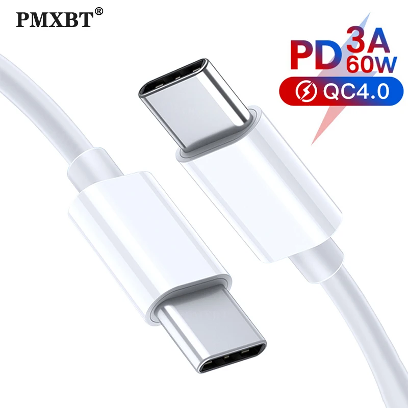 Купить Кабель USB Type C To PD зарядное устройство 60 Вт кабель двойной Type-C для быстрой зарядки | Кабели для мобильных телефонов (4001204455552)