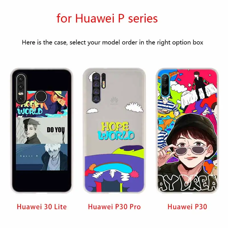 Чехол для телефона huawei P8 P9 Lite P10 P20 P30 Lite Plus Pro P Smart чехол мягкий чехол Bangtan Boys Hope World